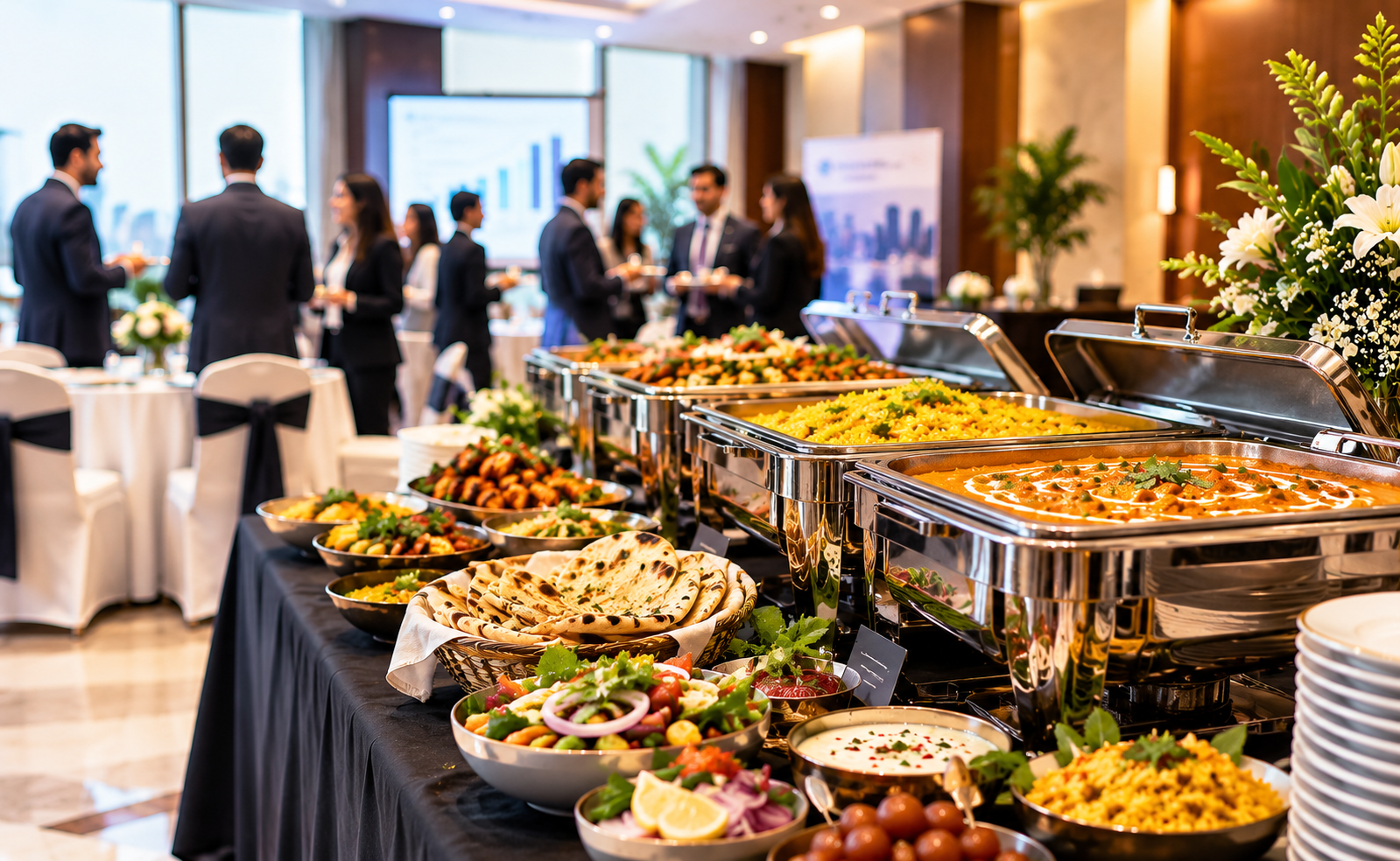 elegant corporate indian buffet